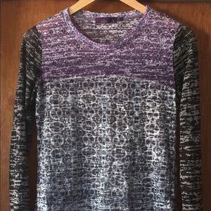 Prana long sleeve top - Black/Purple - size M